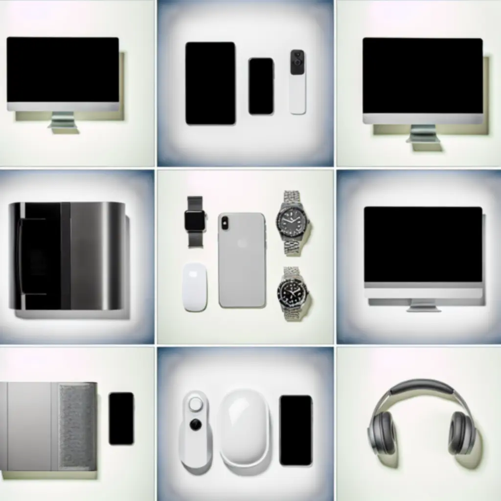 Siatka kategorii elektroniki i akcesoriów w sklepie internetowym