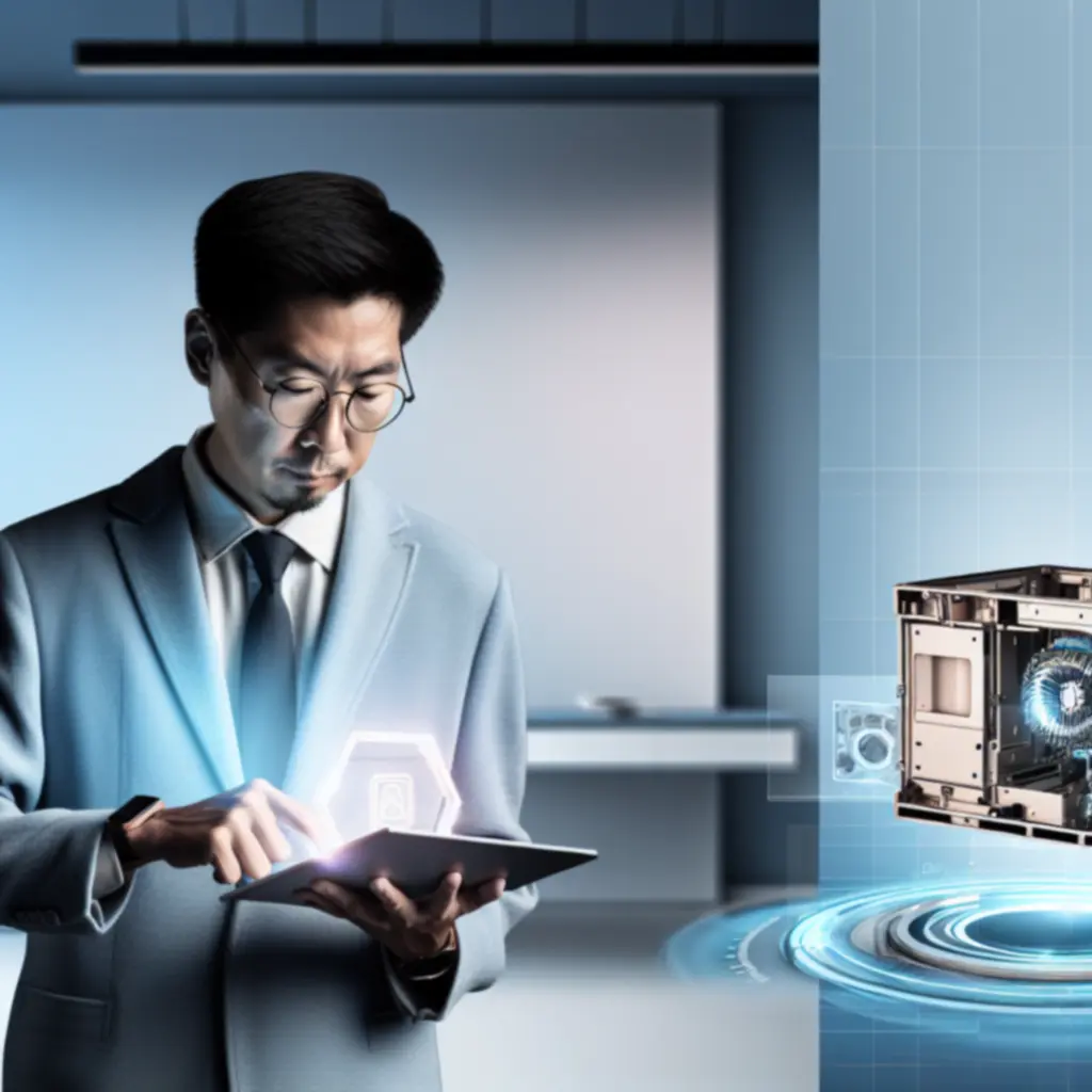 Eksperci analizujący sprzęt technologiczny