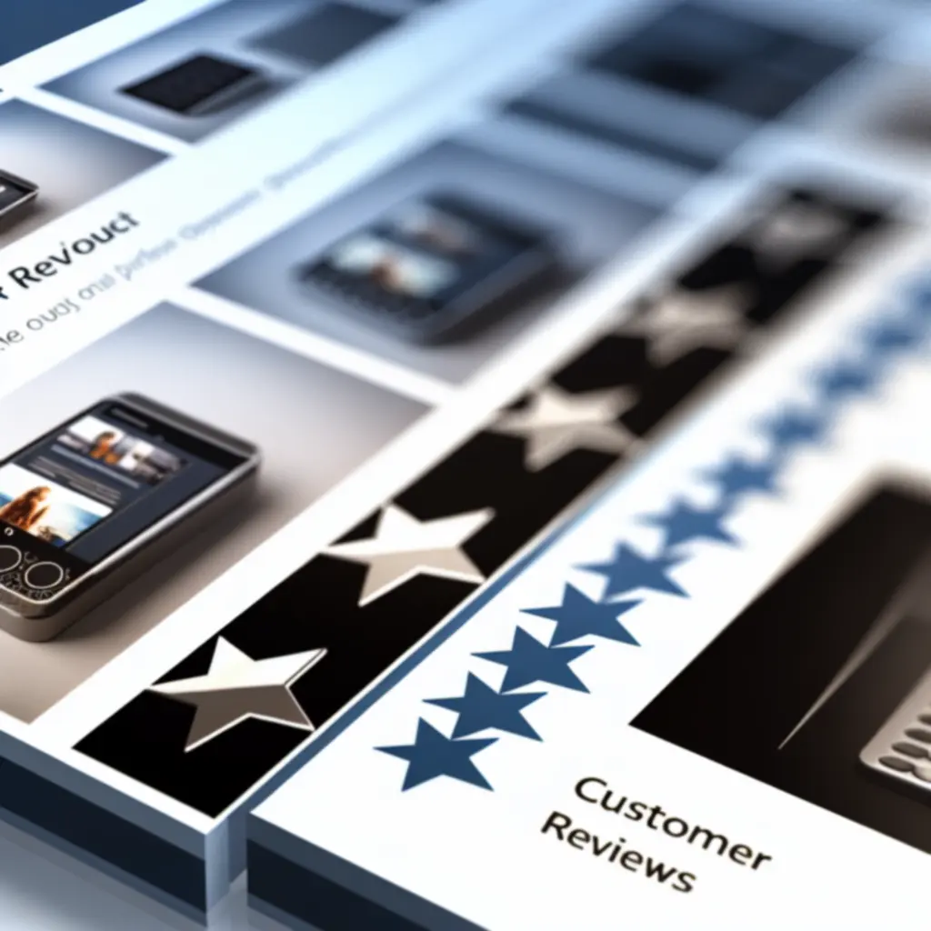 Sekcja z opiniami klientów o produktach technologicznych