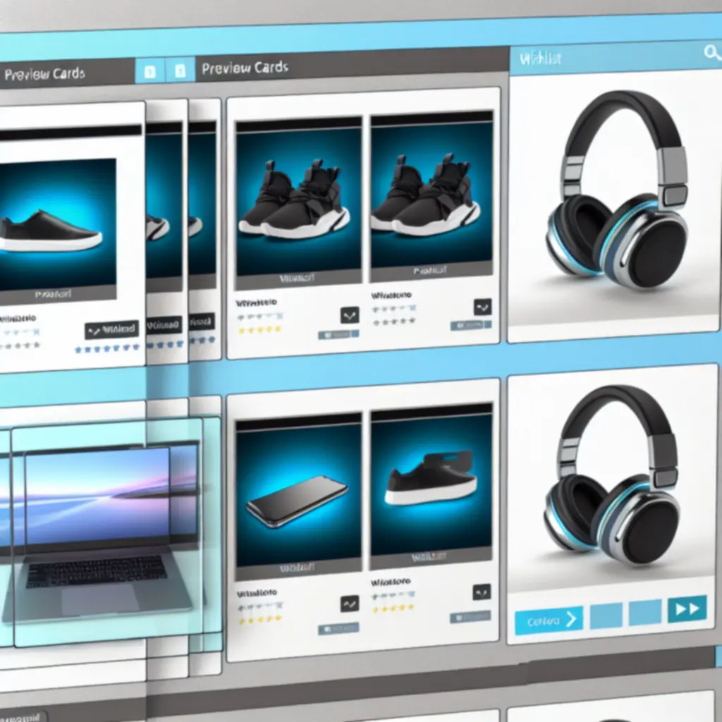 Podgląd zapisanych produktów technologicznych na liście życzeń